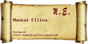 Maskal Ellina névjegykártya